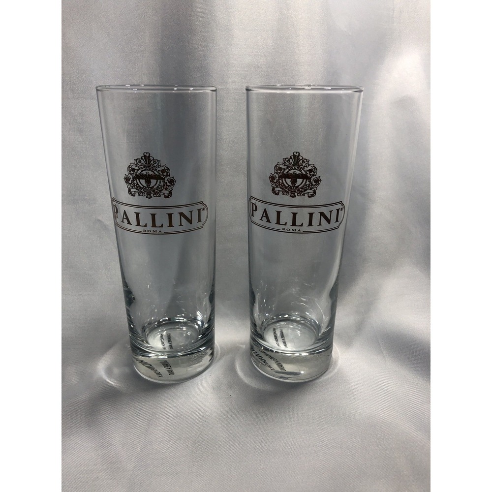 PALLINI ROMA Vintage Liquor 8 Oz.  6.5" Tall Highball Glasses. Set Of 2